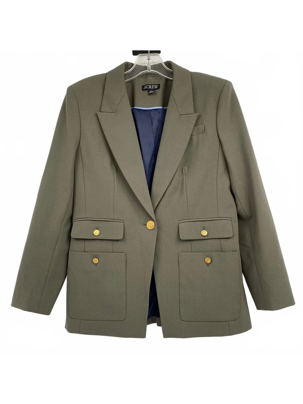 J. Crew Green Tollegno 1900 Wool Blazer | Women’s Regular 2